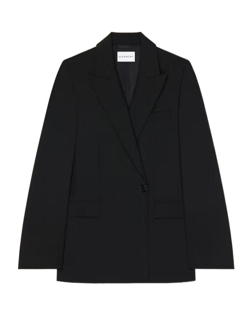 Givenchy Black Single-Breasted Tailored Blazer