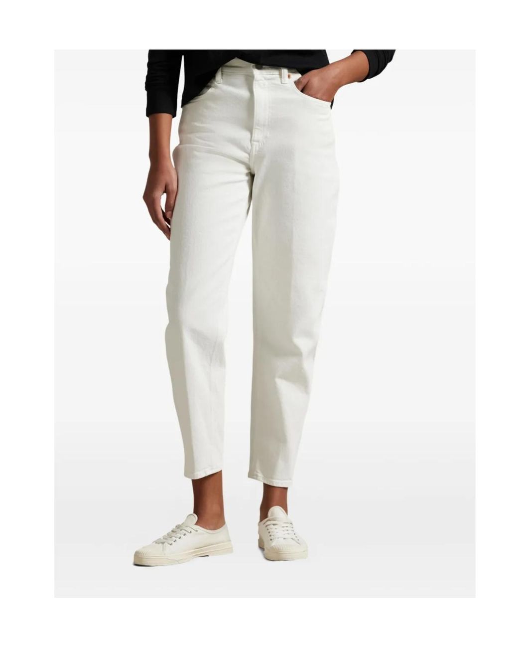 Polo Ralph Lauren White Tapered Slim-Fit Jeans