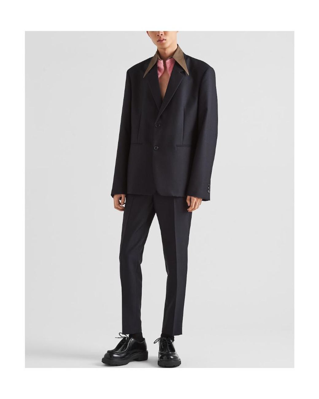 Prada Black Single-Breasted Long-Sleeved Jacket for men