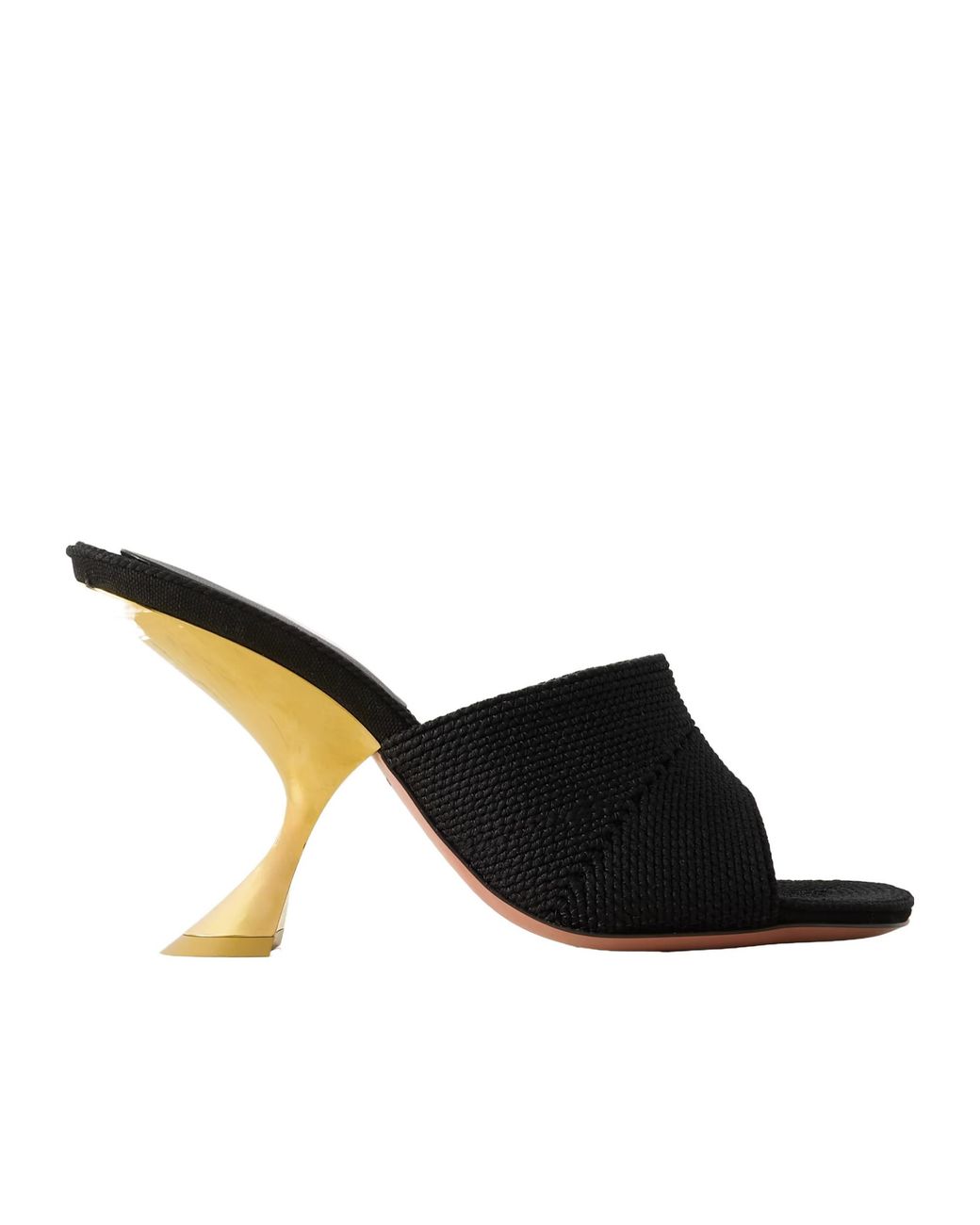 AMINA MUADDI Black Cotton Mules