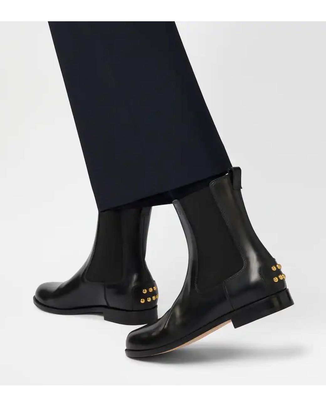 Tod's Black Studded Chelsea Boots