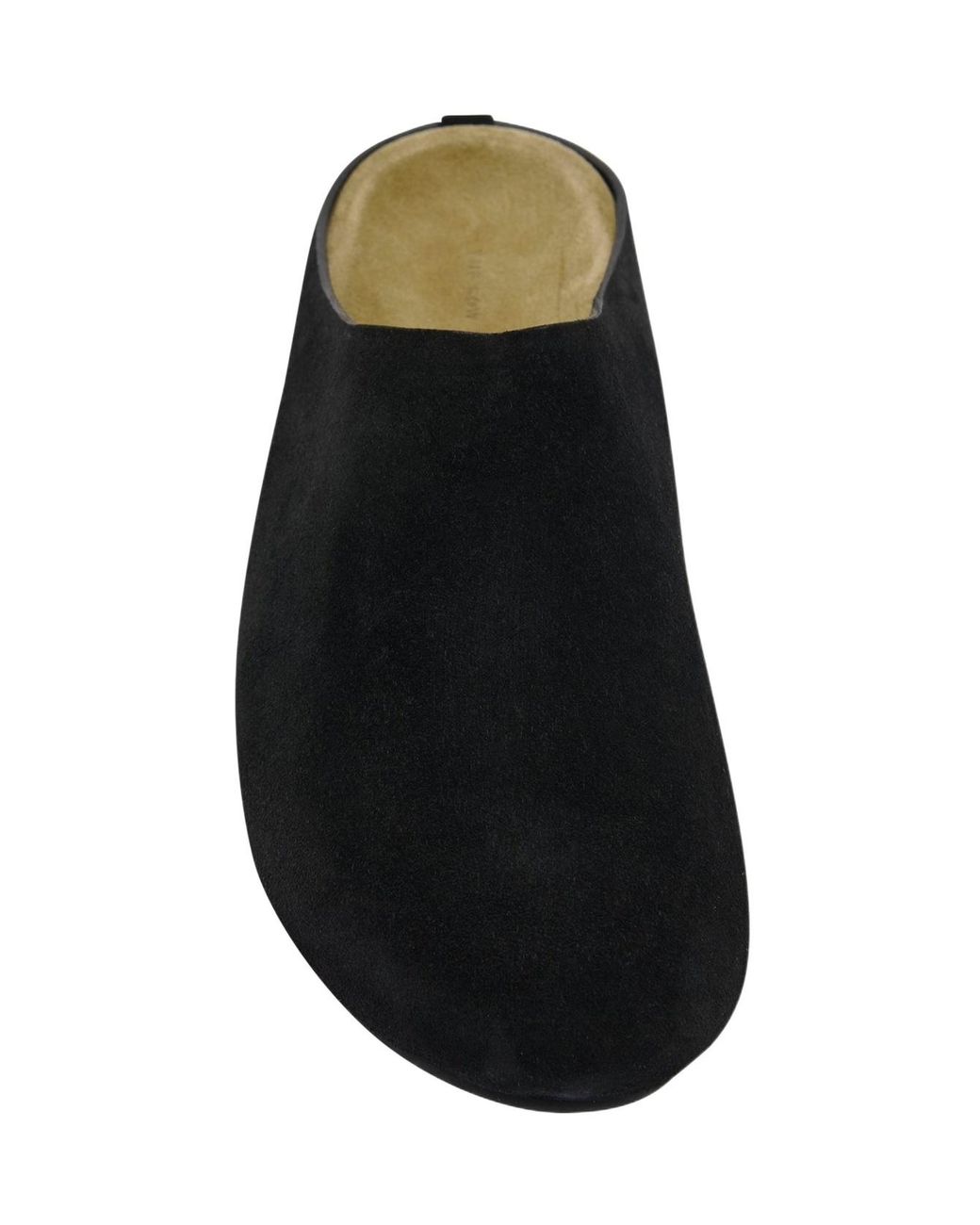 The Row Black Hugo Suede Slippers