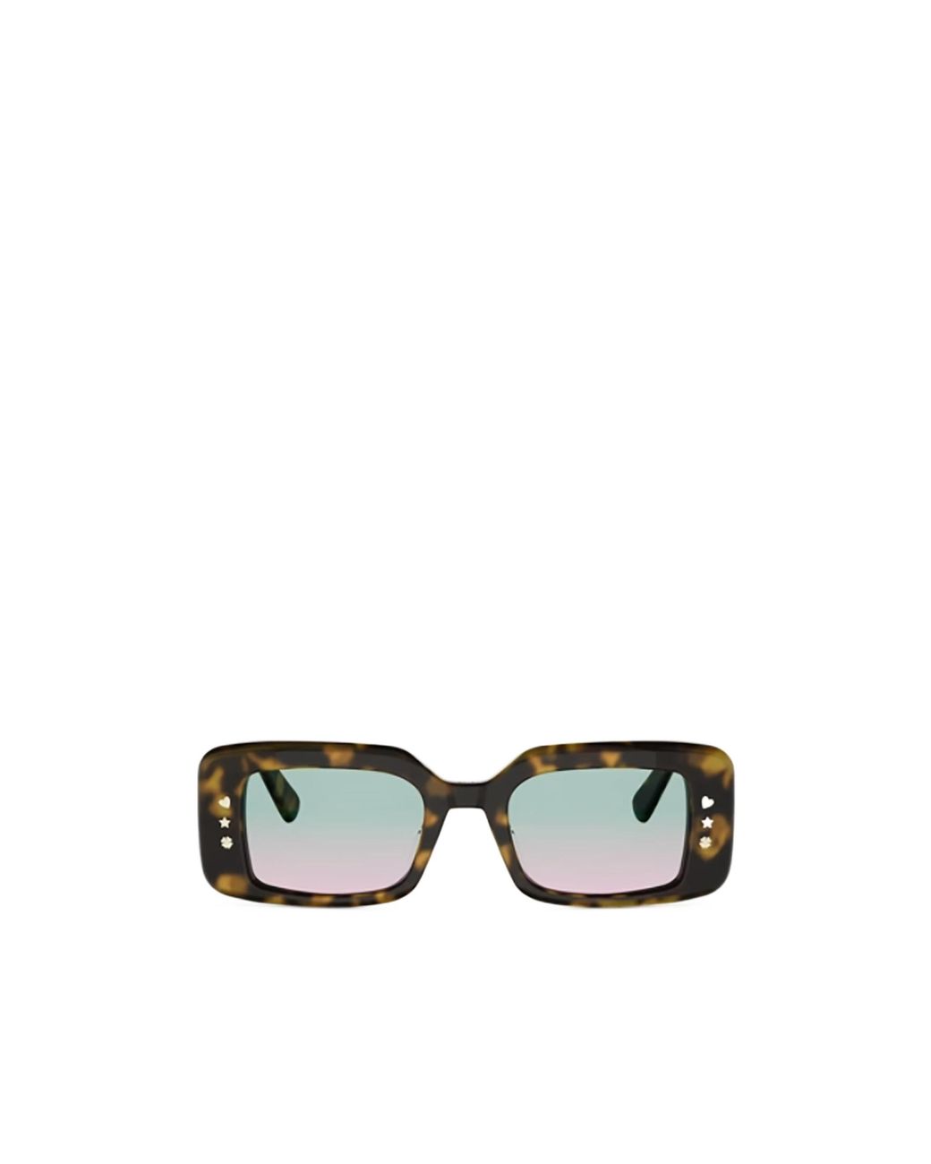 Dior White Eyewear Luckycharms S1I Shiny Rectangular Frame Sunglasses
