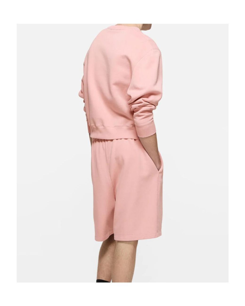 Acne Pink Logo Sweatshirt for men