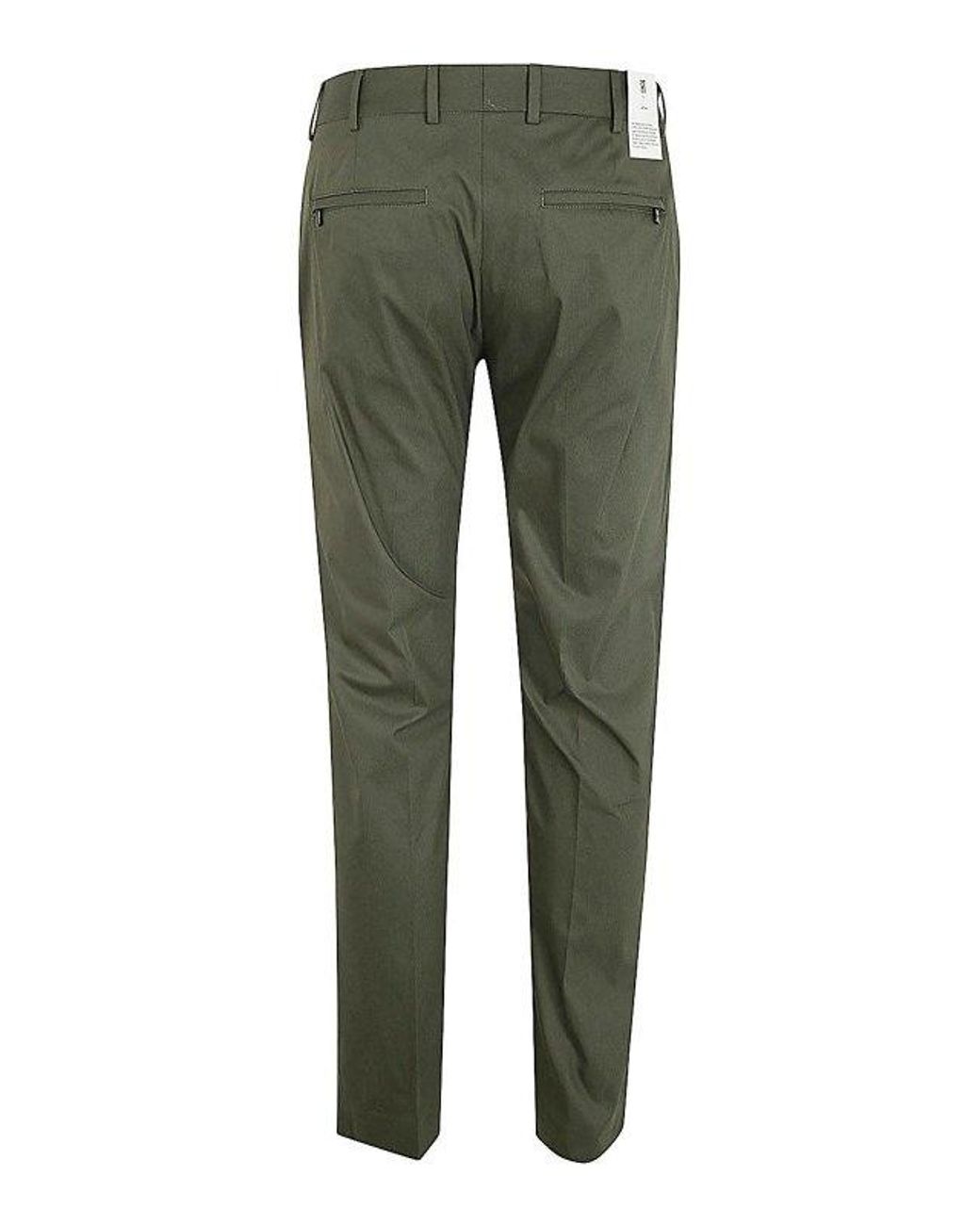 PT01 Gray Mid-Rise Tapered Chinos for men