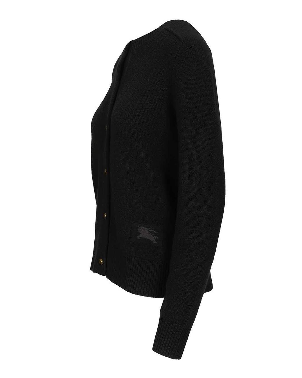 Burberry Black Clara Cashmere Crewneck Cardigan