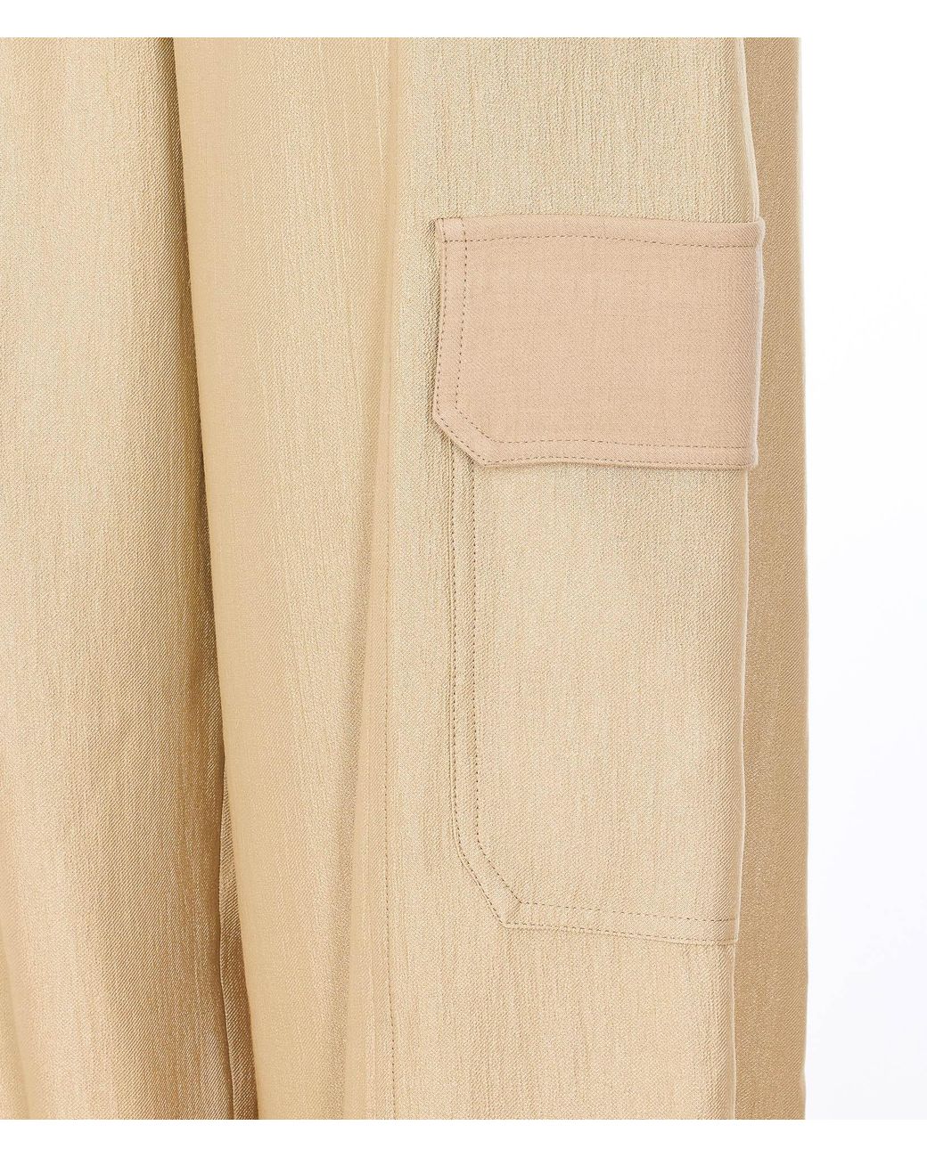 Twinset Natural Cargo Cuffed Pants