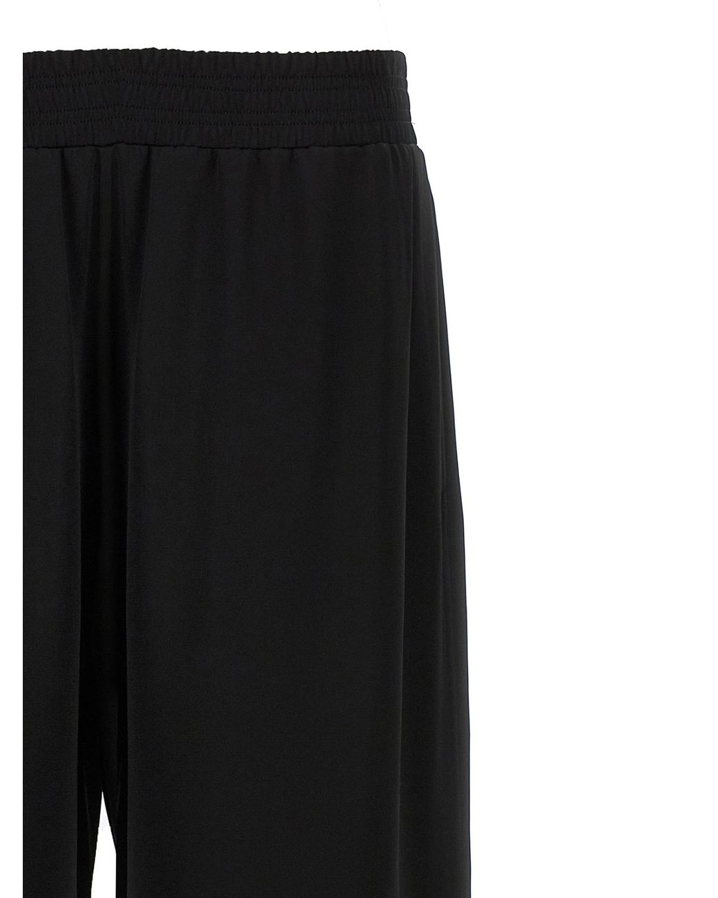 Fabiana Filippi Black Satin Elasticated Waistband Trousers
