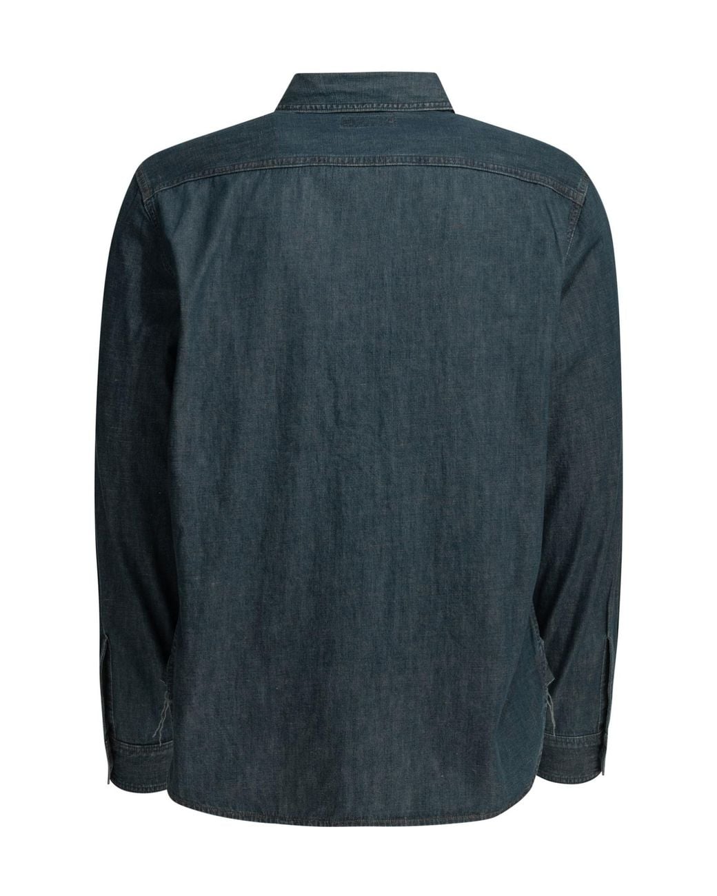 RRL Blue Long-Sleeved Denim Shirt for men