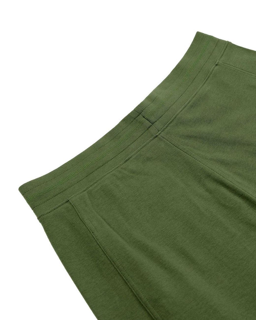 EA7 Green Elastic Waist Shorts for men