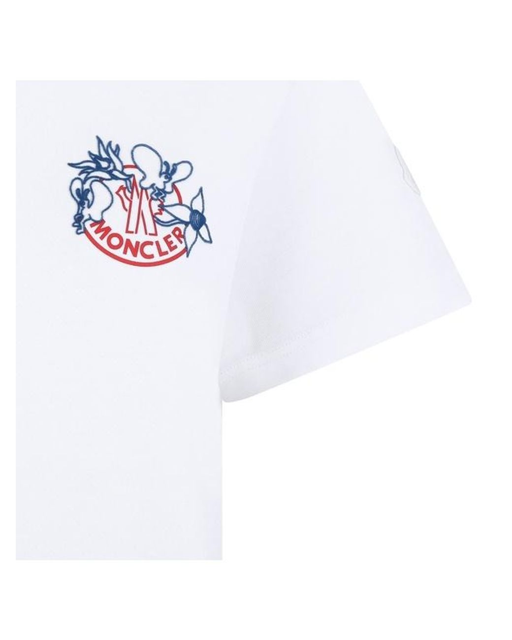 Moncler Blue Logo Print T-Shirt