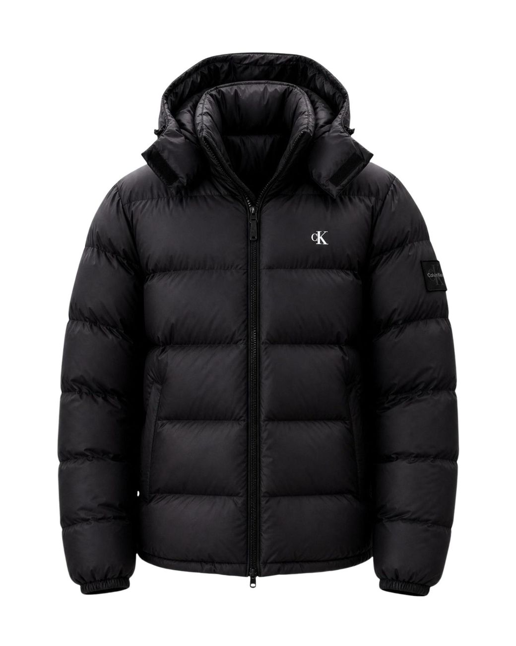 Calvin Klein Black Relaxed Nylon Puffer Jacket for men