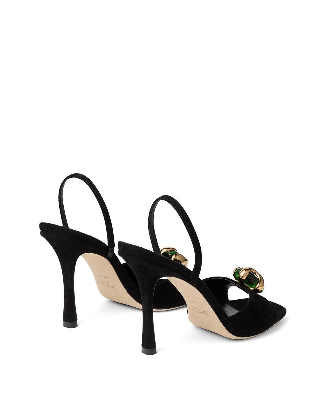 Jimmy Choo Black Emani 100 Slingback Heeled Sandals