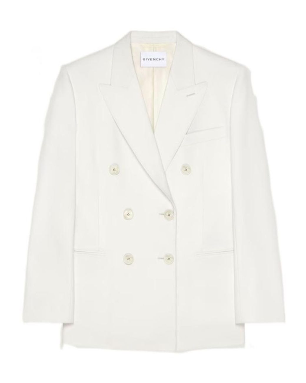 Givenchy White Button-Up Double Breasted Jacket