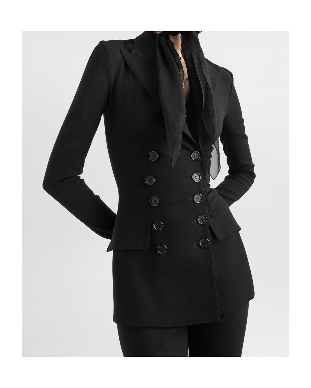 Dolce & Gabbana Black Double-Breasted Jacket