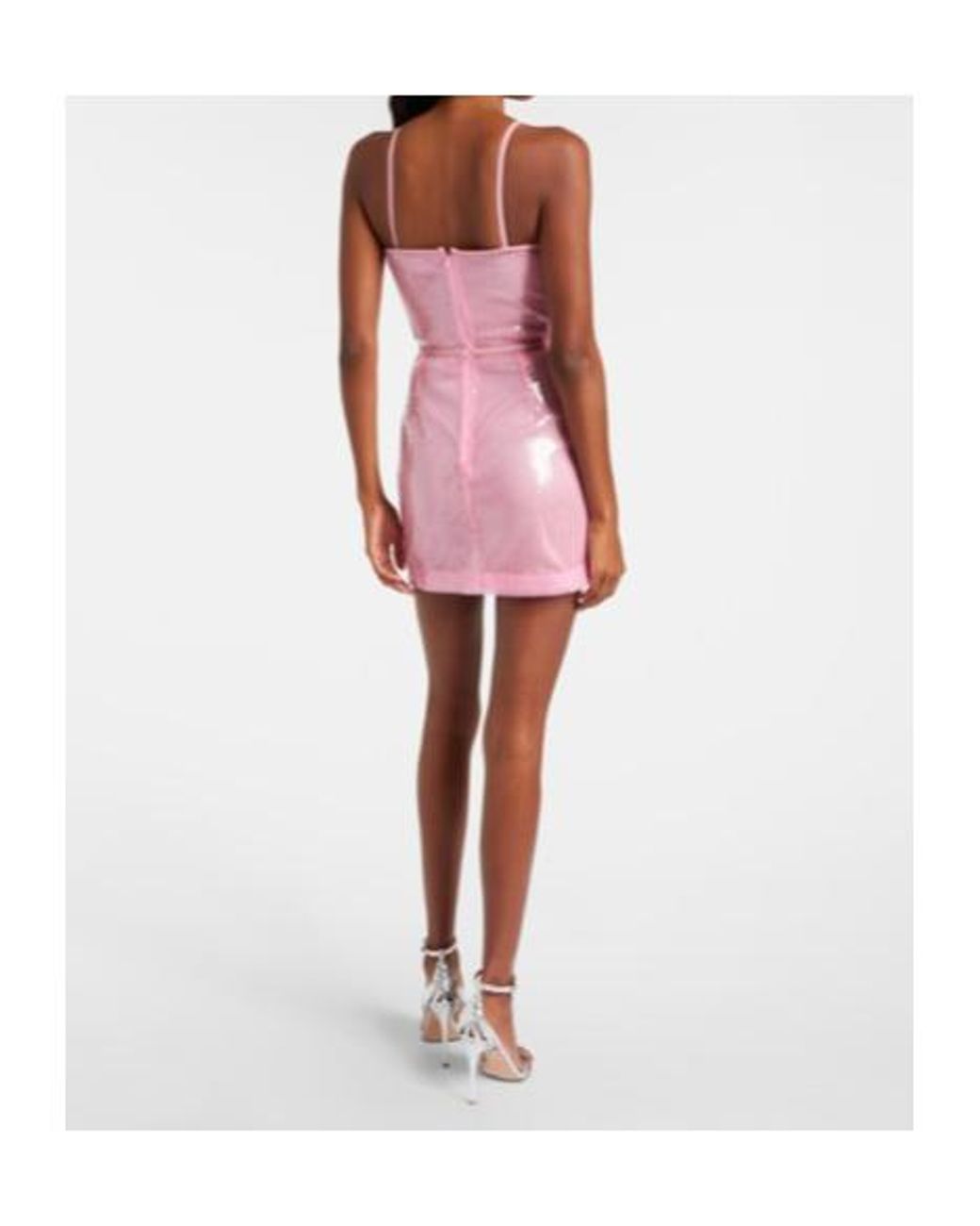 David Koma Pink Sequined Minidress