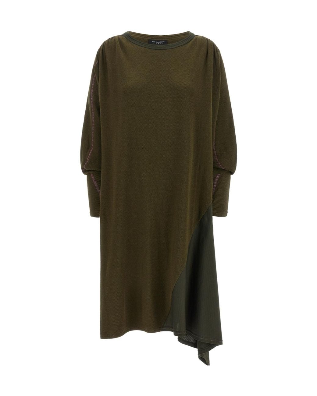 Kiko Kostadinov Green Edler Godet Dress