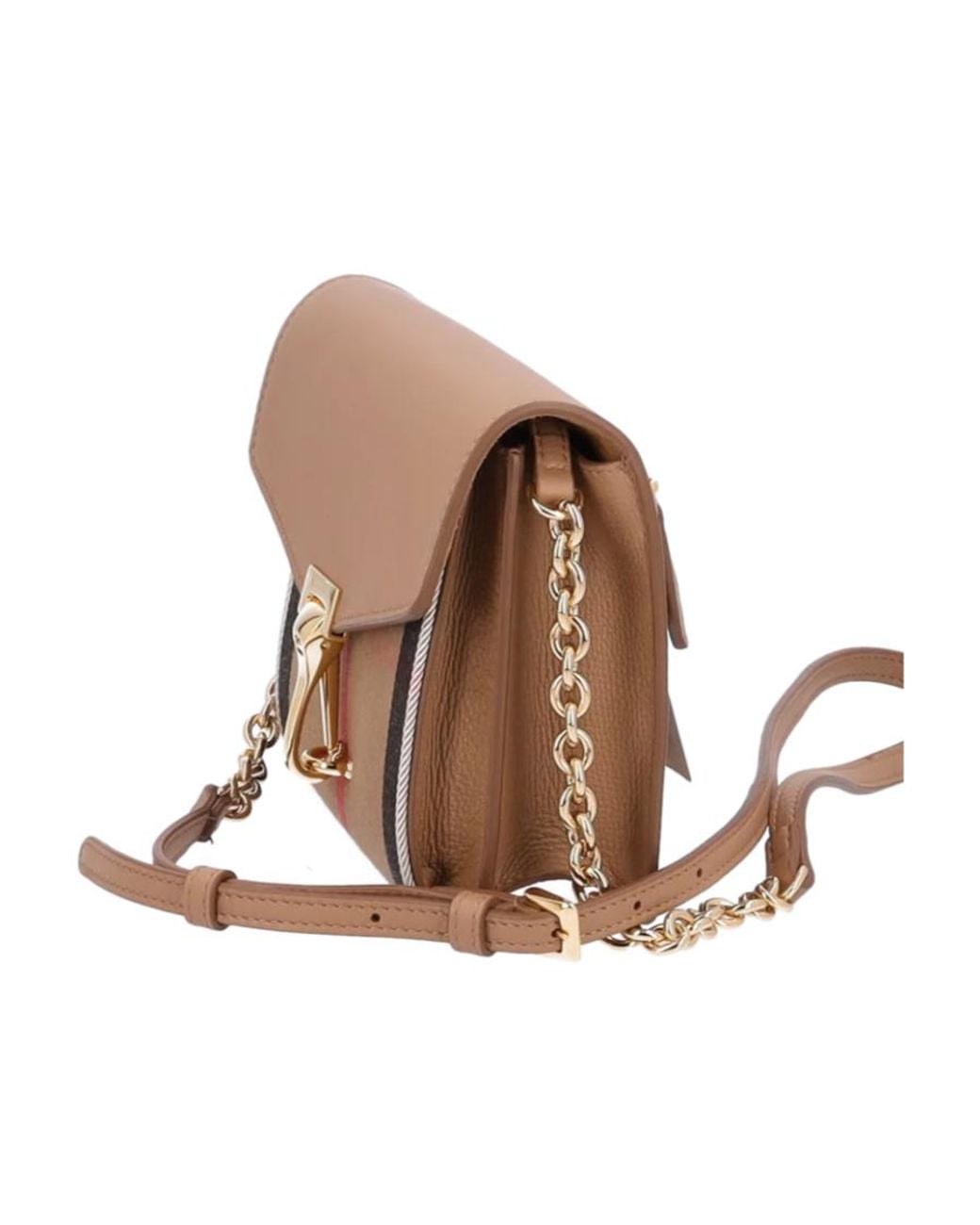 Burberry Brown Check Logo Crossbody Bag