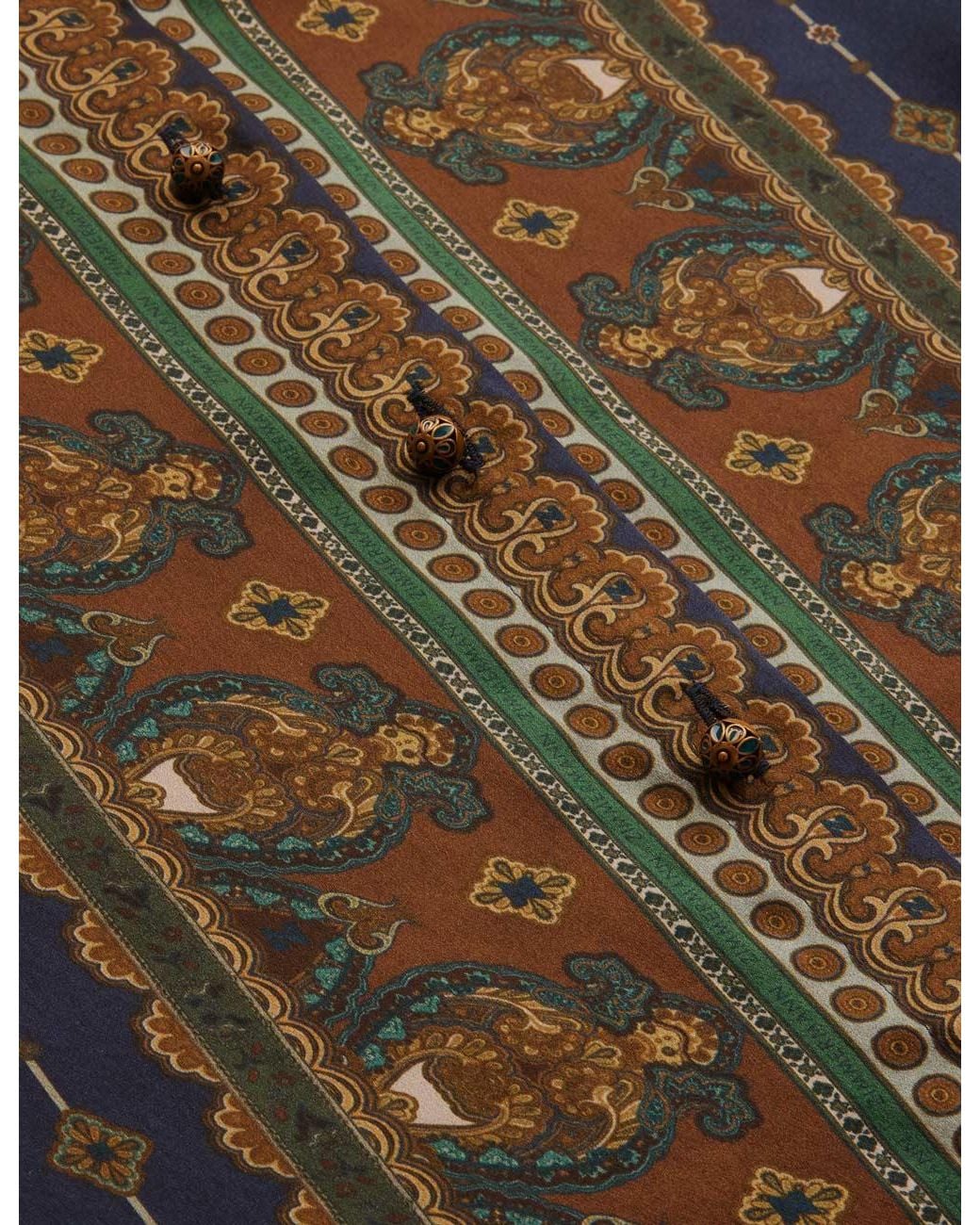 Zimmermann Green Ascent Satin Scarf Shirt