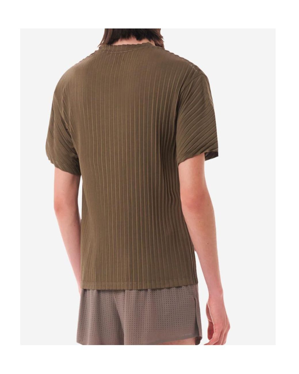 Satisfy Brown Auralite Pleated T-Shirt for men