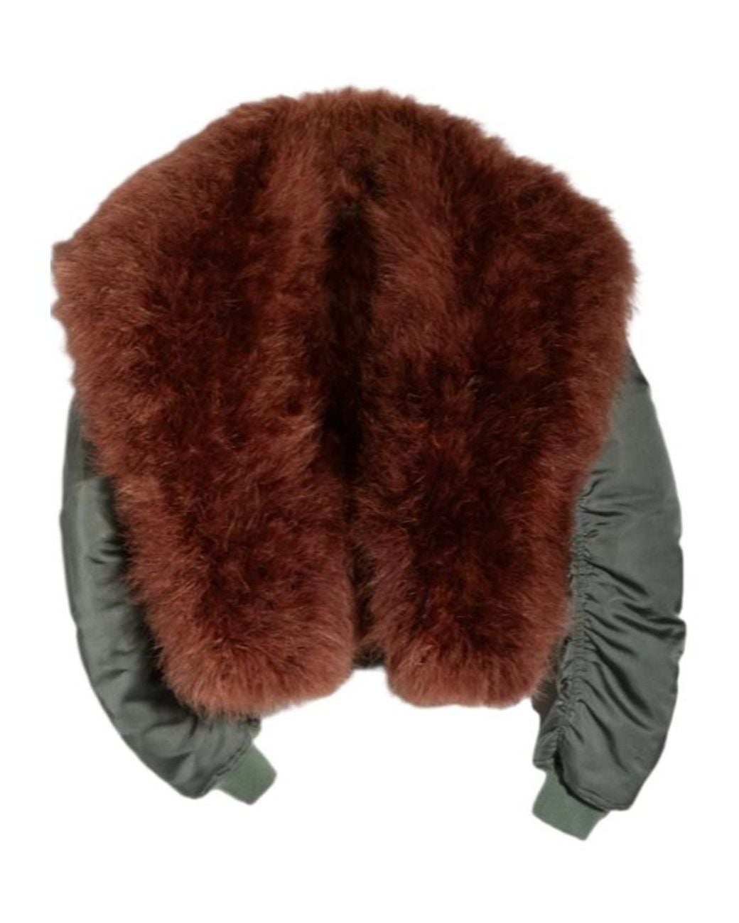 Gucci Brown Heavy Silk Duchesse Bomber Jacket