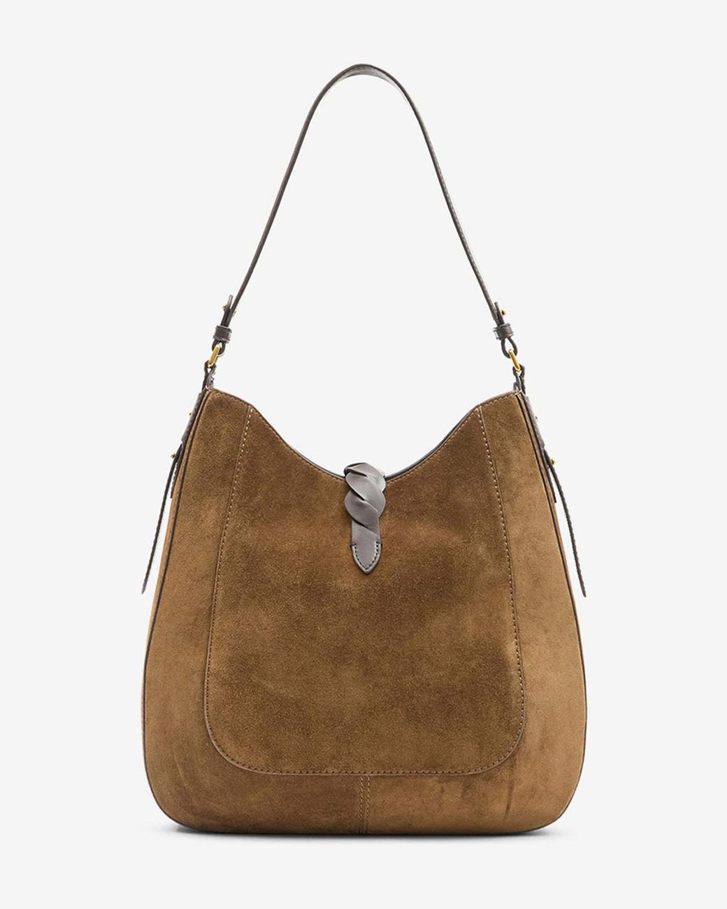 Isabel Marant Brown Altay Braid Detailed Hobo Bag