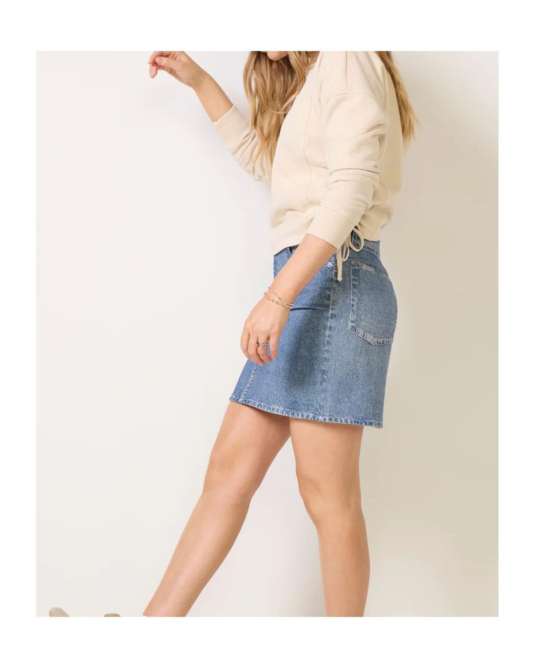 Rag & Bone Blue Miramar Ponte Mini Skirt