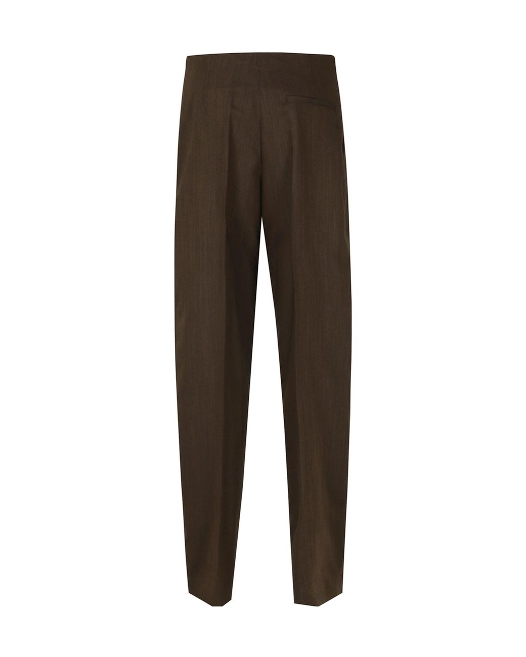 Alberta Ferretti Brown Pleated Wide-Leg Trousers