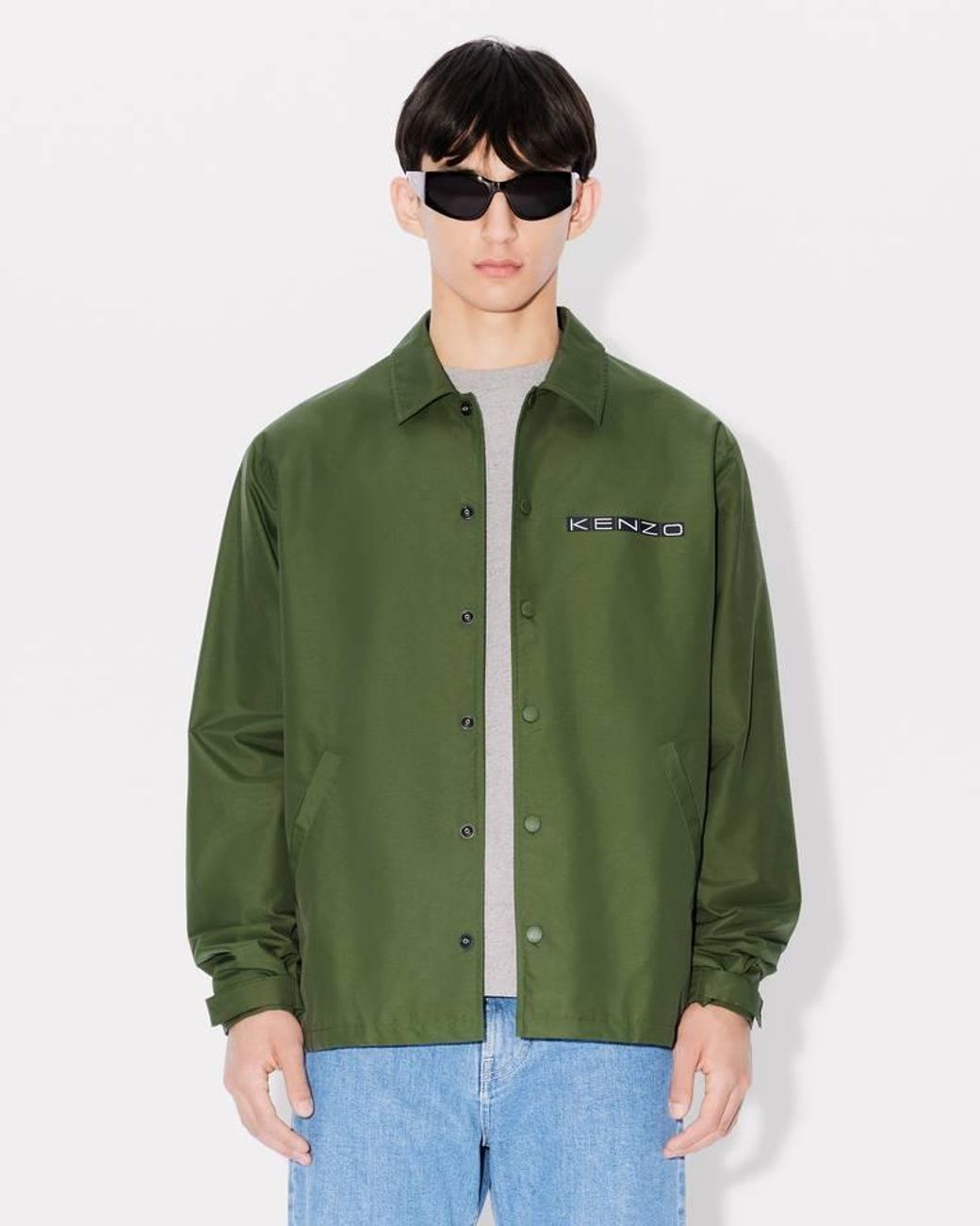 KENZO Green Lucky Tiger' Padded Coach Jacket for men