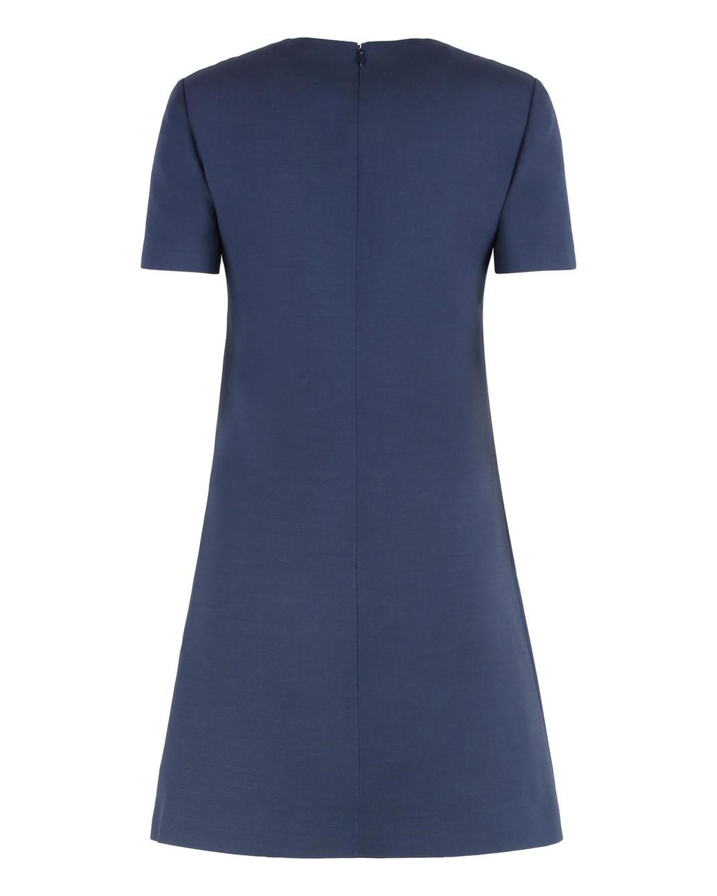 Valentino Blue Bow Detailed Crewneck Mini Dress