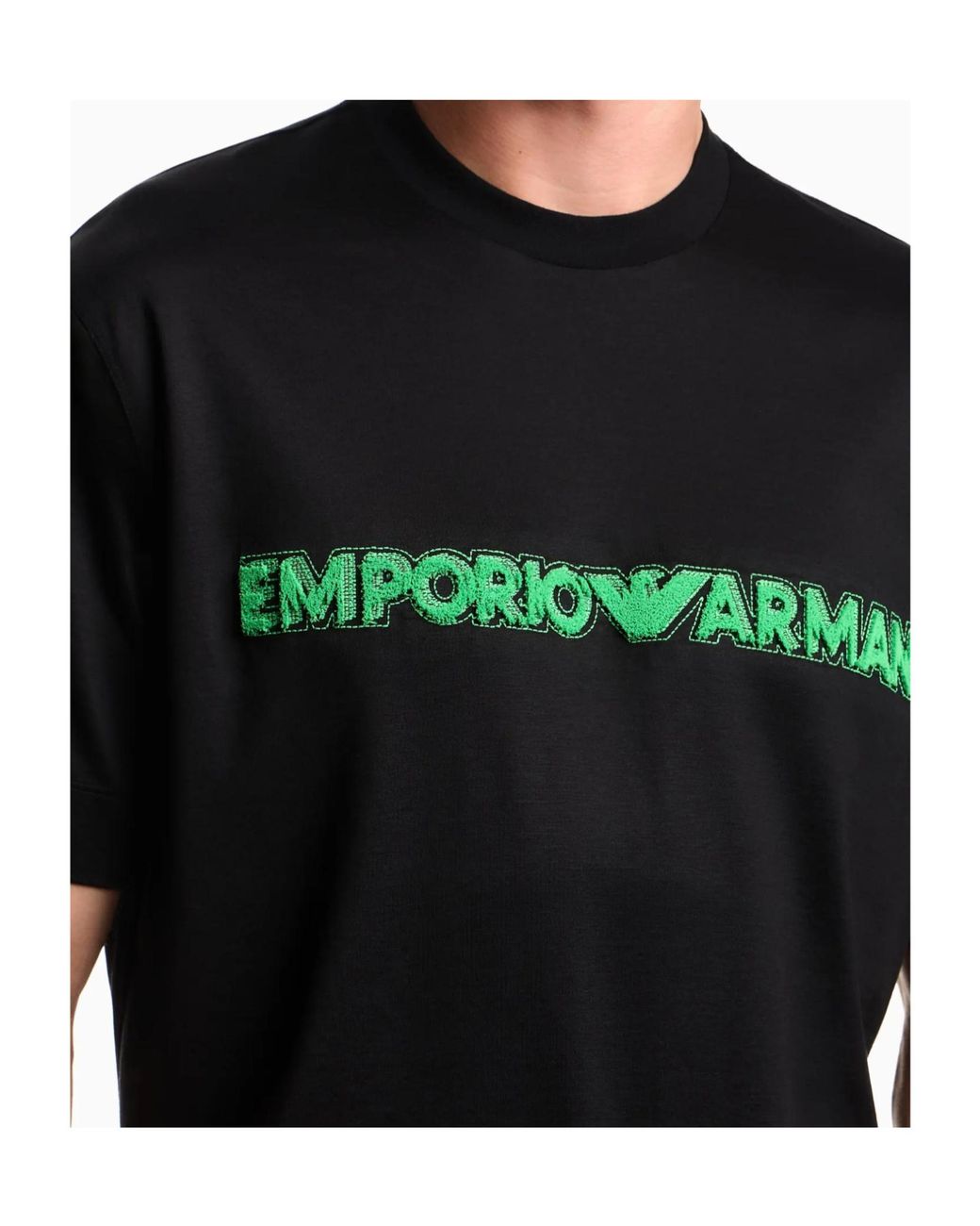 Emporio Armani Black Crewneck Short-Sleeved T-Shirt for men