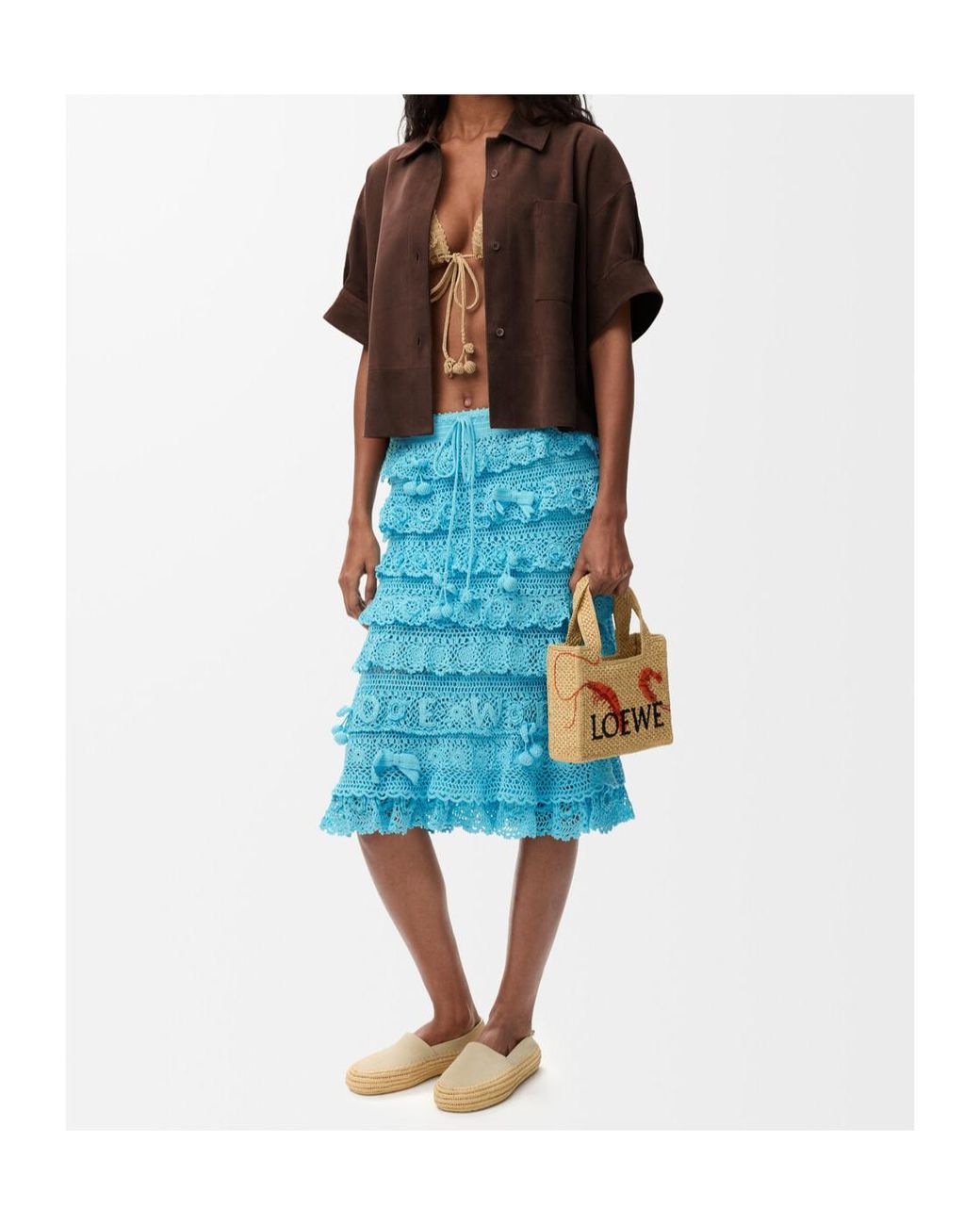 Loewe Blue Mid-Waisted Skirt