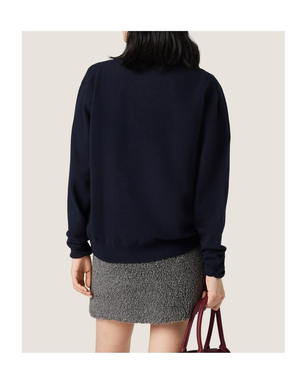 Miu Miu Blue Wool And Cashmere Sweater