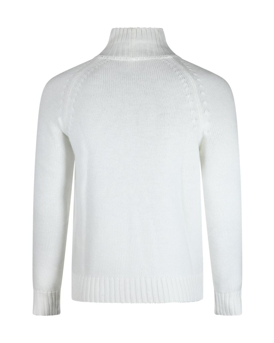Eleventy White High-Neck Knitted Jumper for men