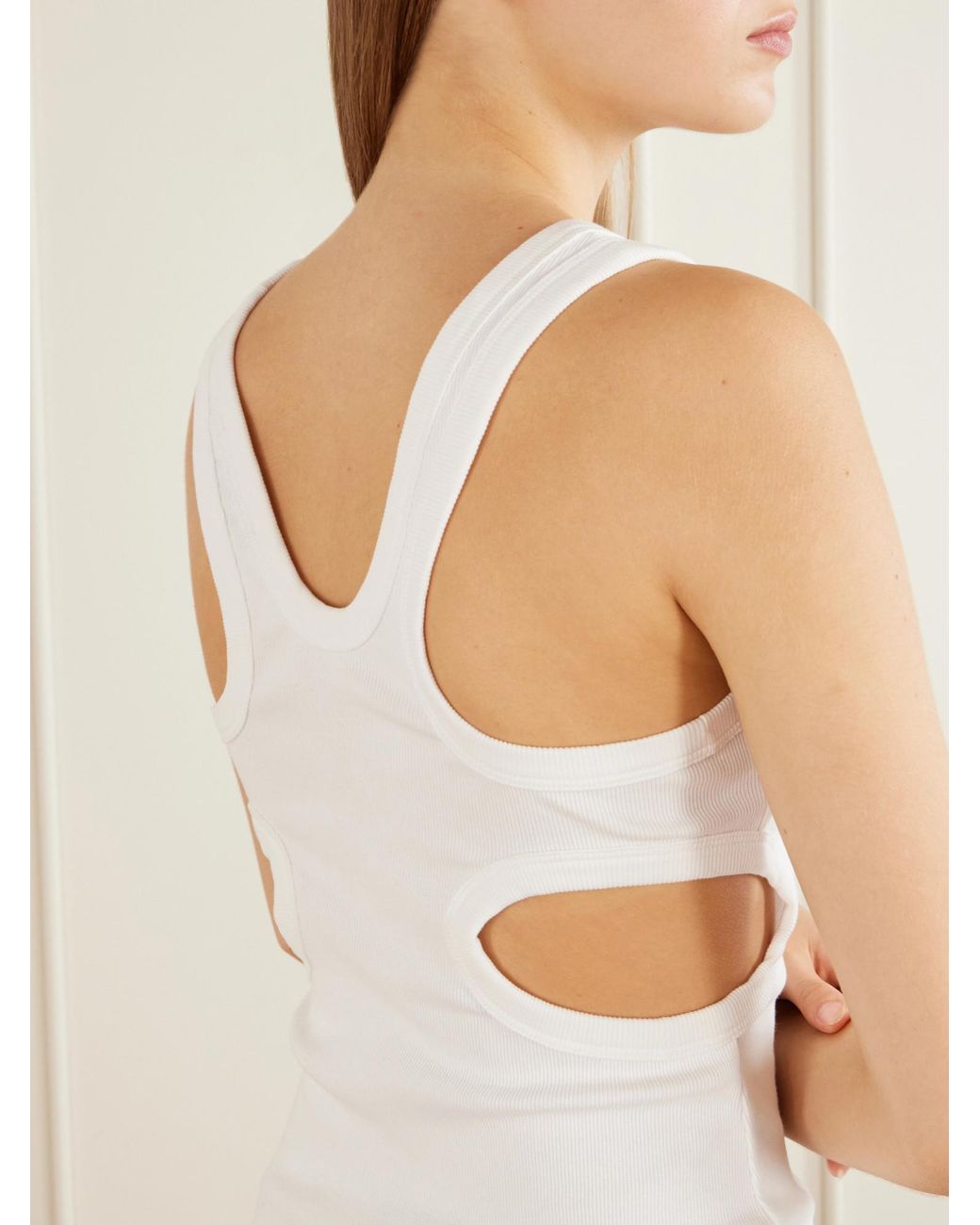 Tibi White Casual Tank Top