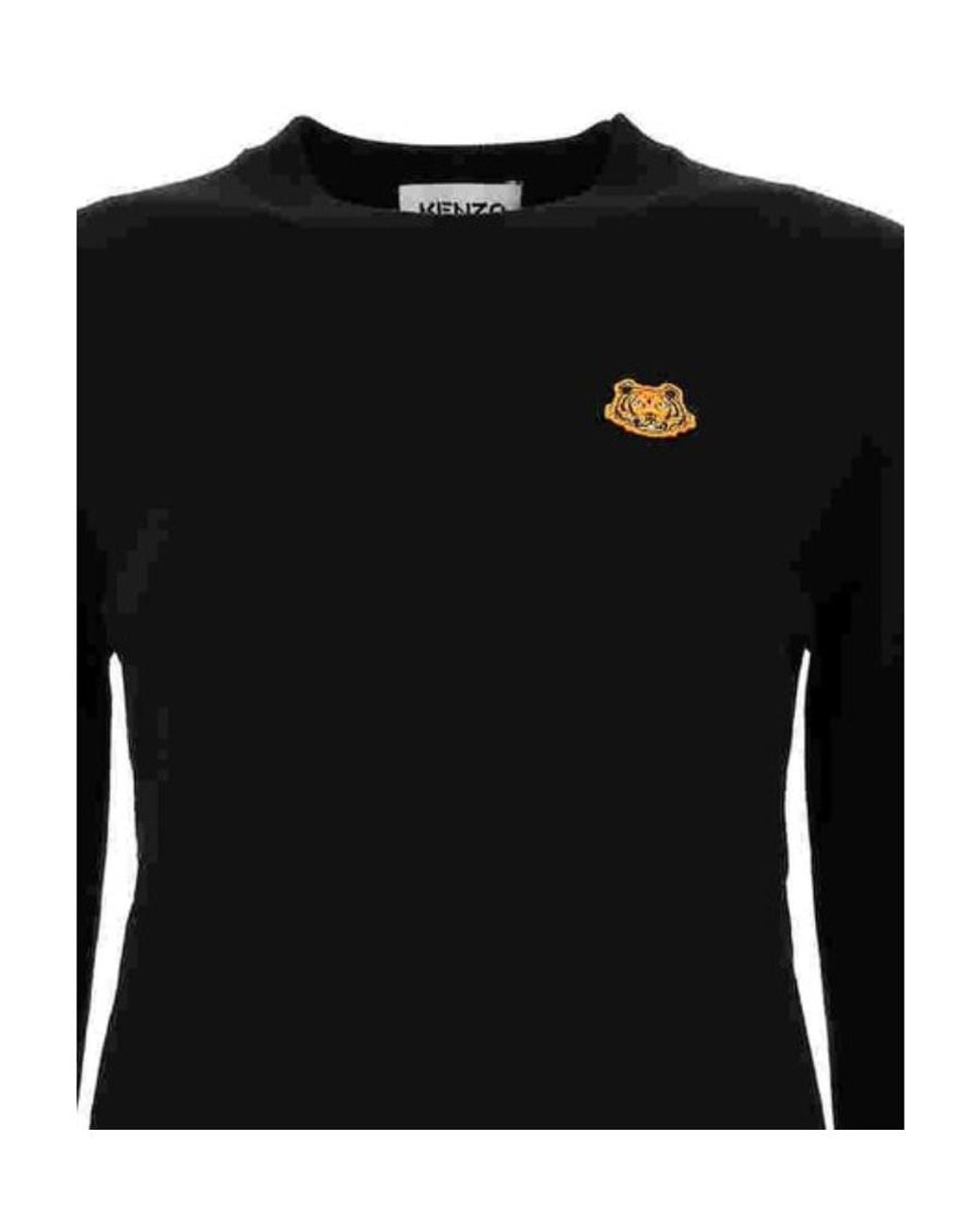 KENZO Black Tiger Crest Knit Jumper