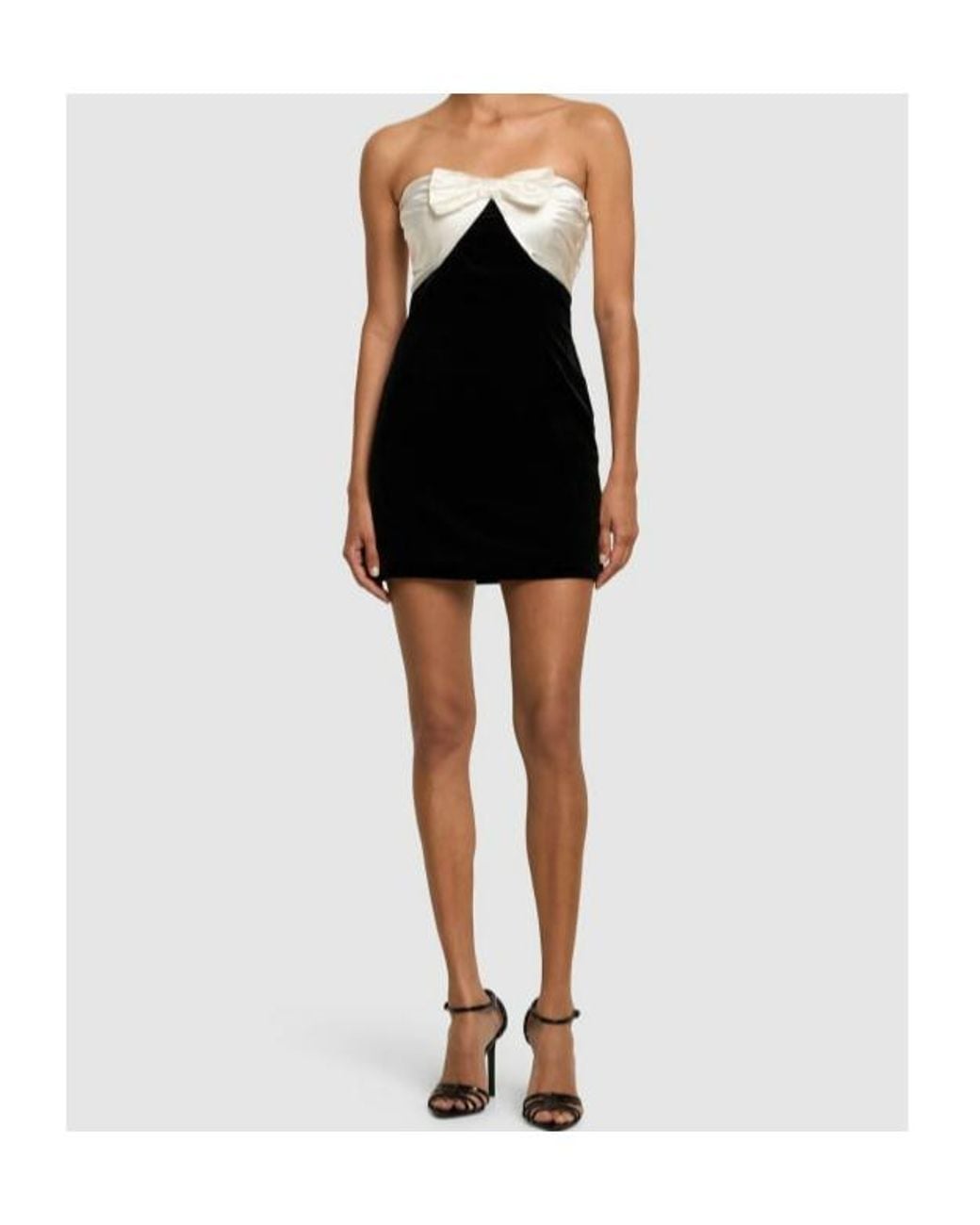 Alessandra Rich Black Strapless Mini Dress