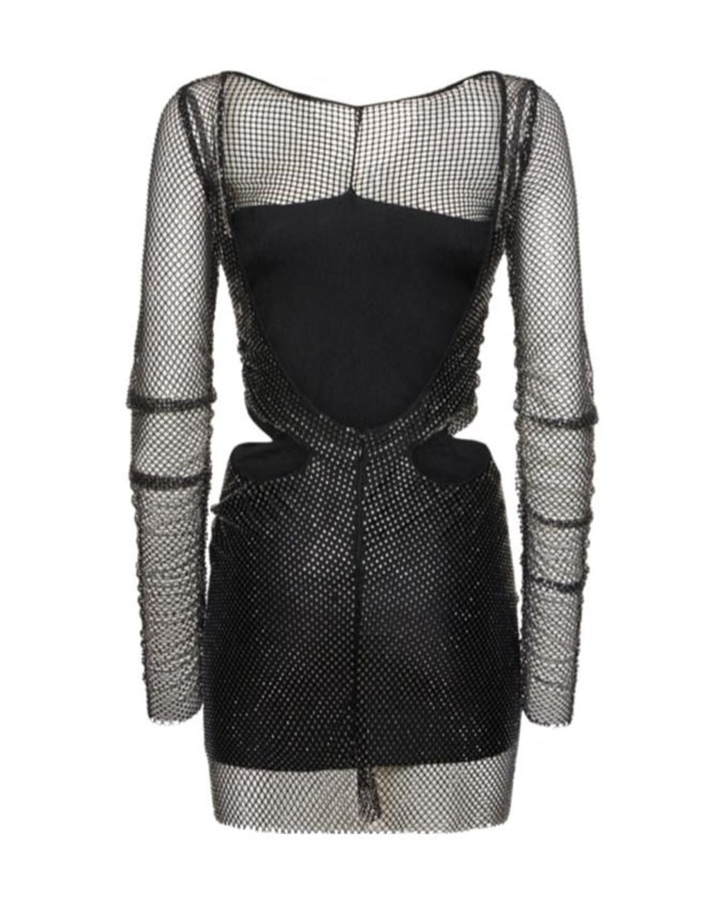 GIUSEPPE DI MORABITO Black Embroidered Mesh Mini Dress