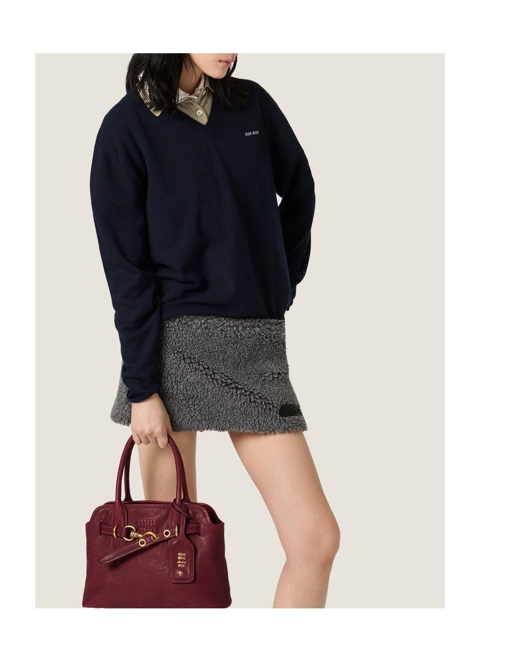 Miu Miu Blue Wool And Cashmere Sweater