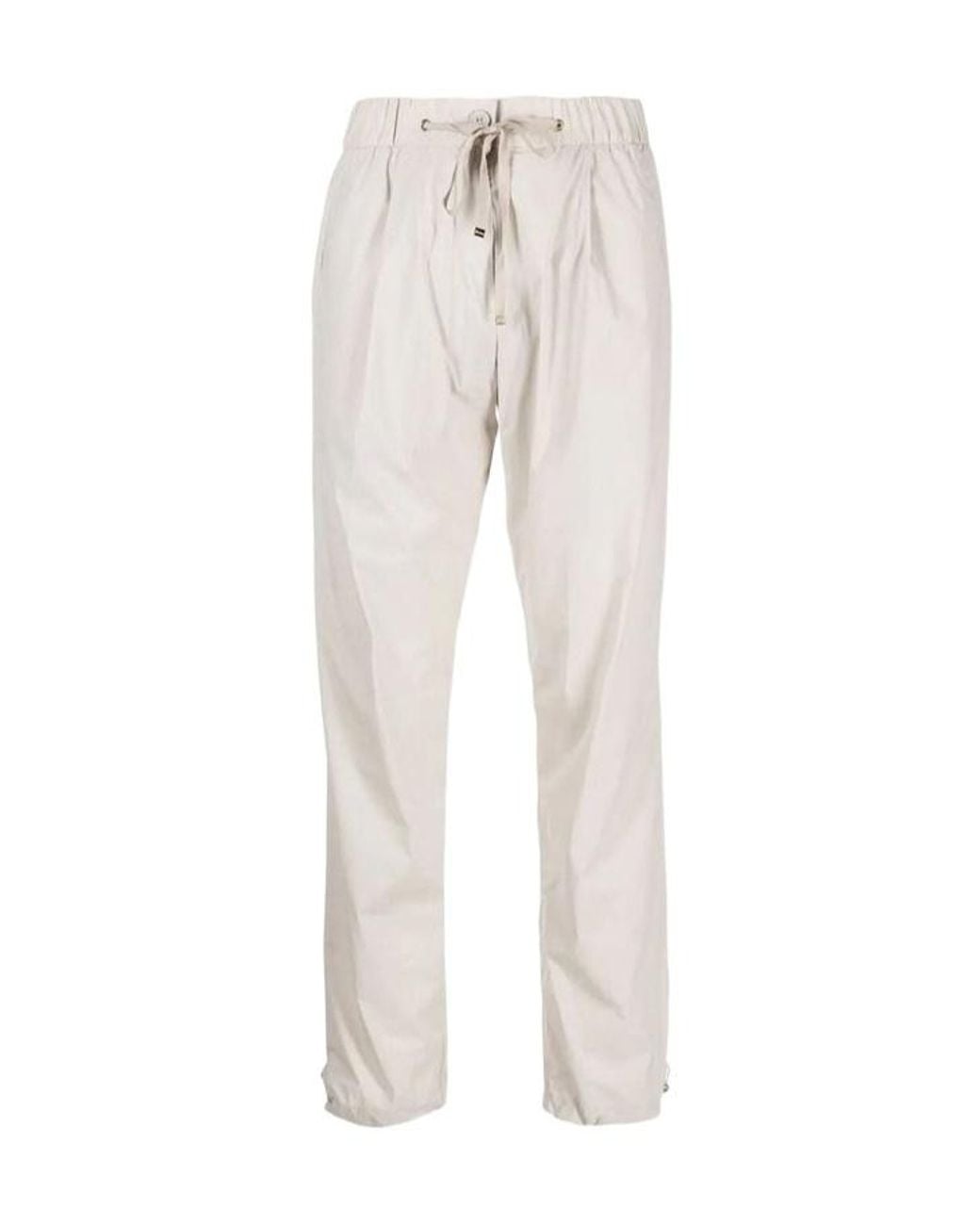 Herno Gray Logo-Plaque Tapered Trousers