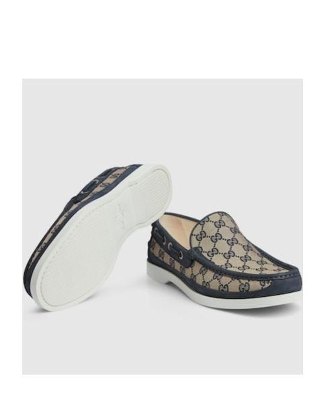 Gucci Gray Original Gg Loafers for men