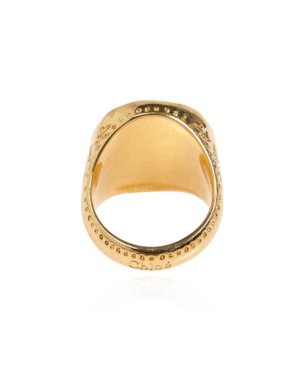 Chloé White Chloé Bloomcraft Enamel Signet Ring