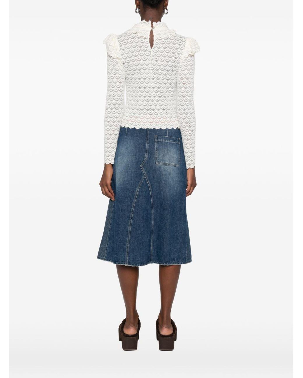 Farm Rio White Long-Sleeved Top