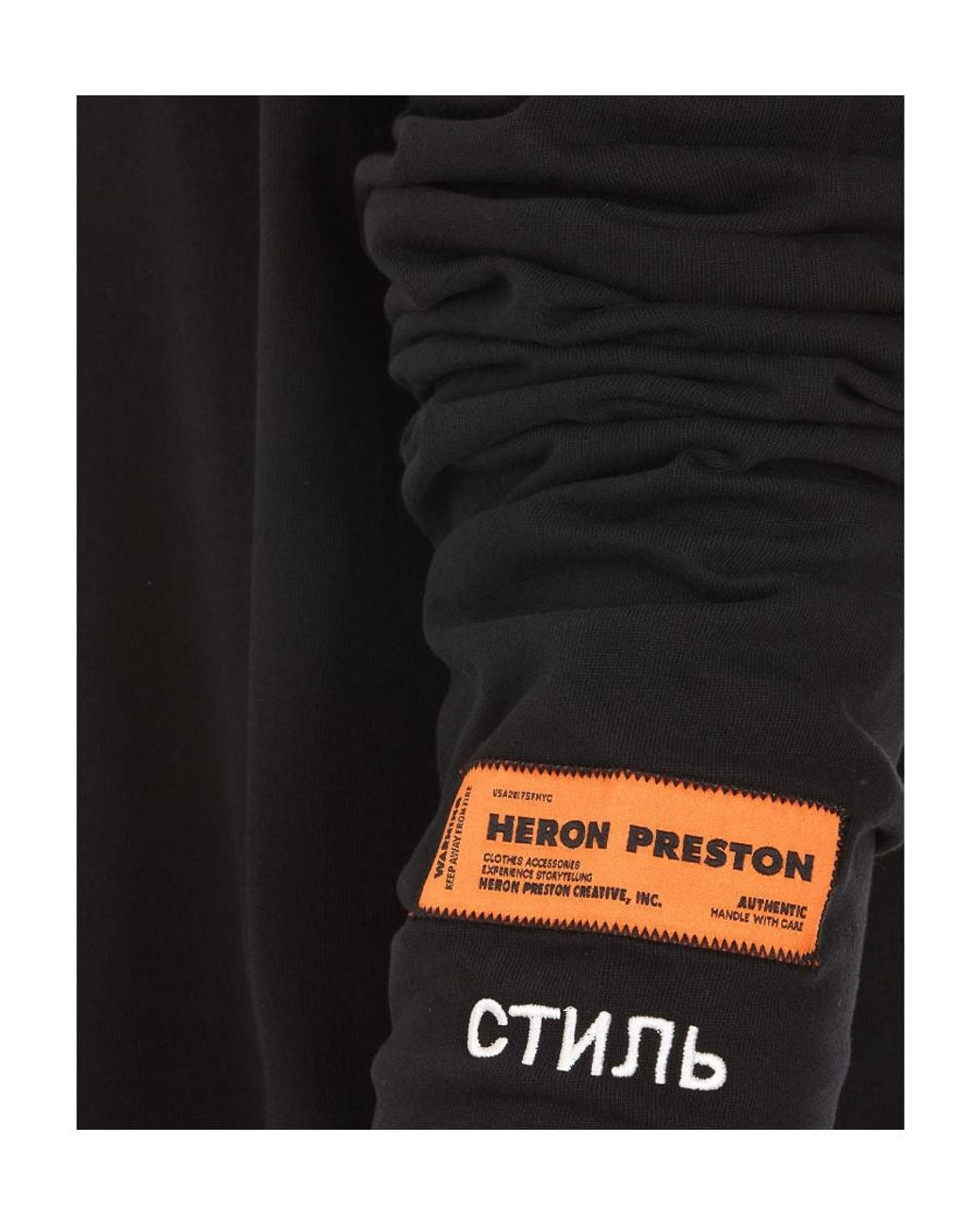 Heron Preston Black Logo Embroidered Turtleneck Pullover for men