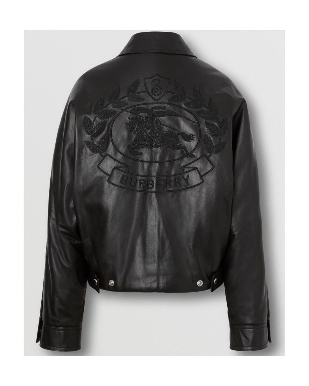 Burberry Black Equestrian Knight Buttoned Jacket