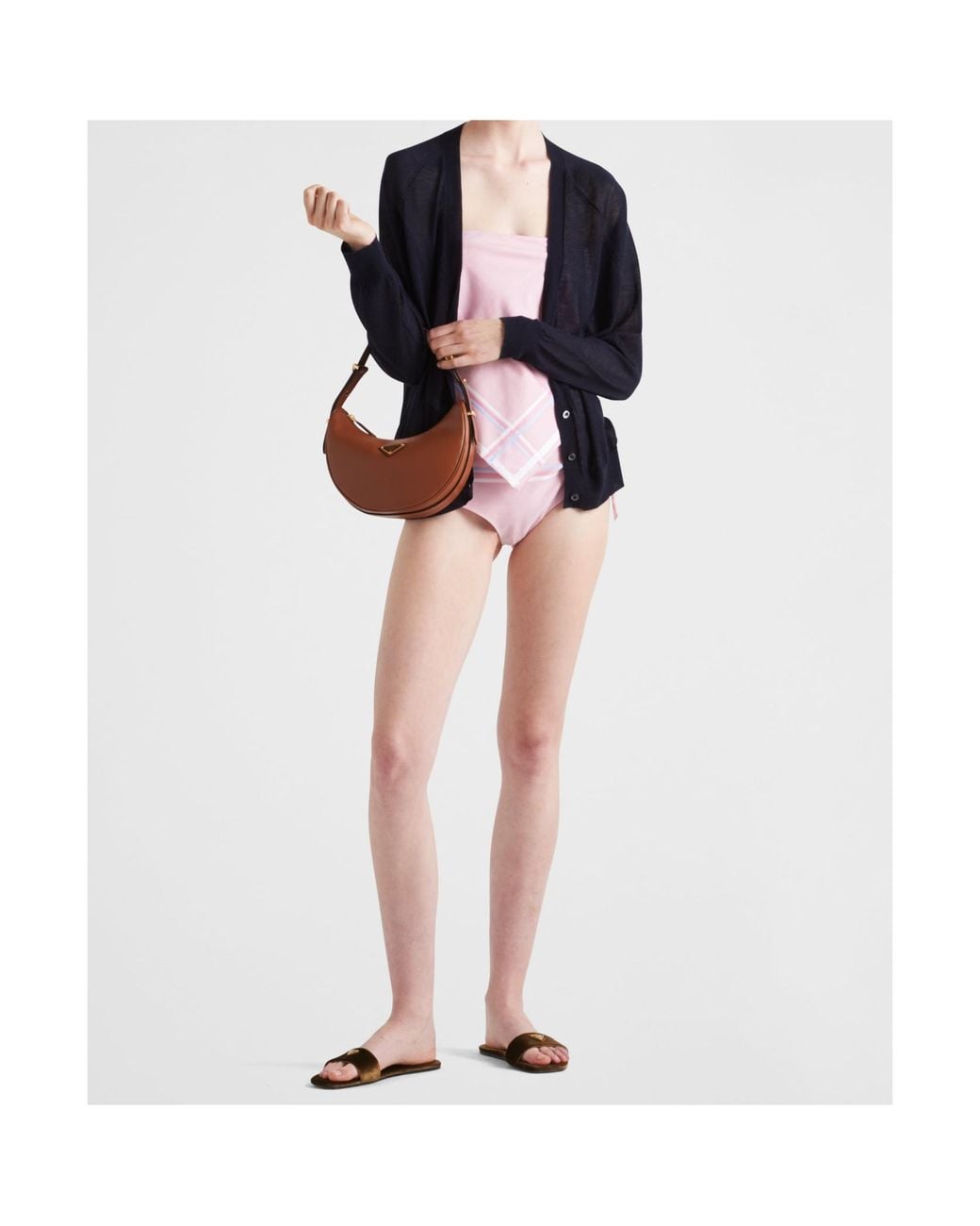 Prada Pink Printed Cotton Bandana Top