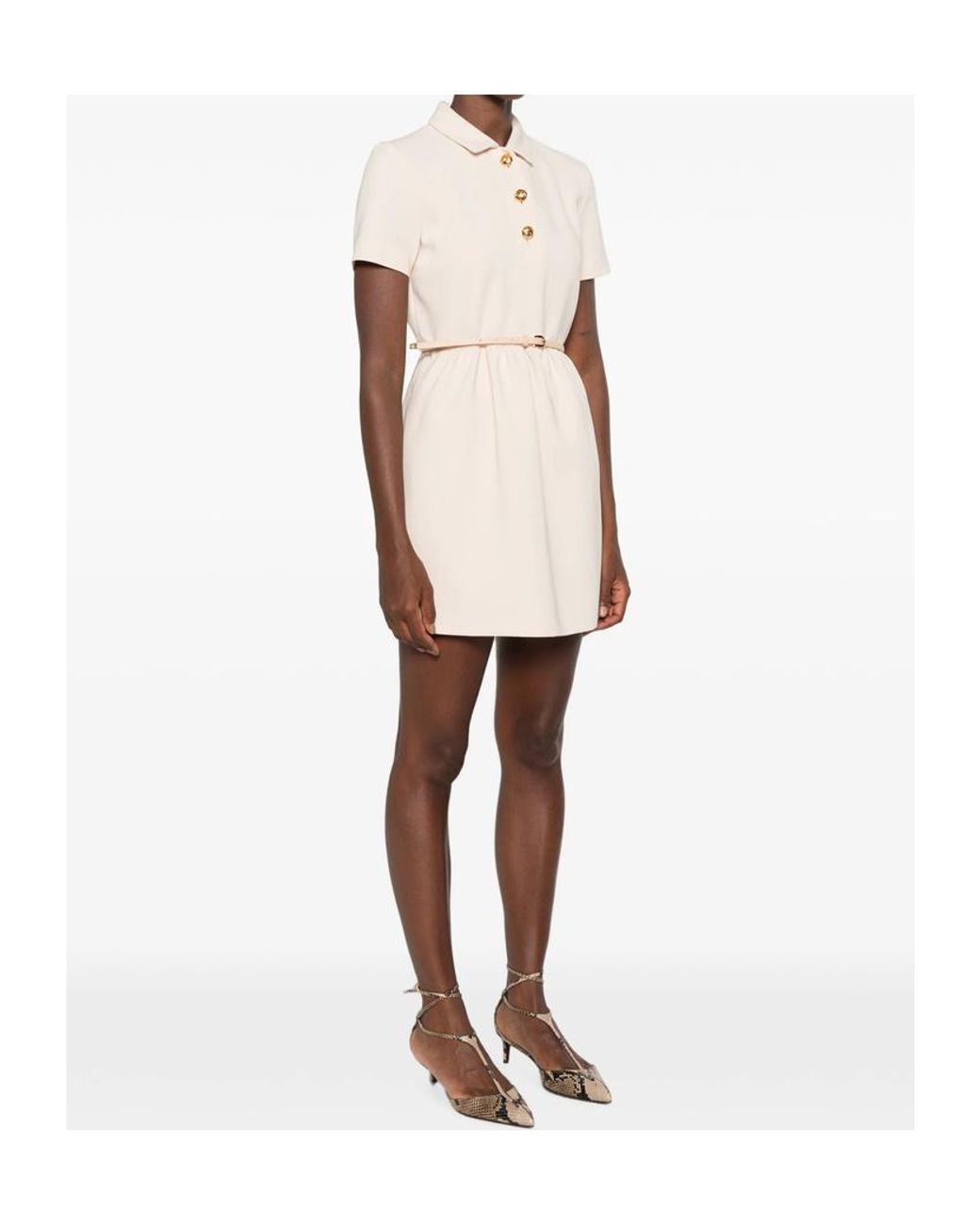 Max Mara Natural Short-Sleeved Dress