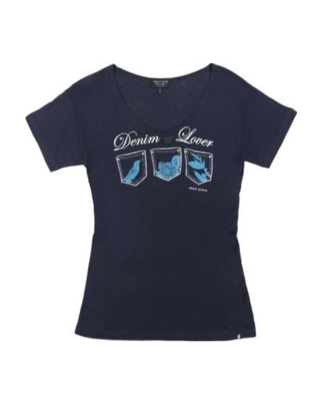 Armani Jeans Blue Printed T-Shirt