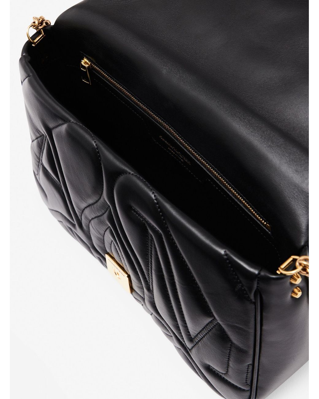 McQueen Black The Seal Chain-Linked Shoulder Bag