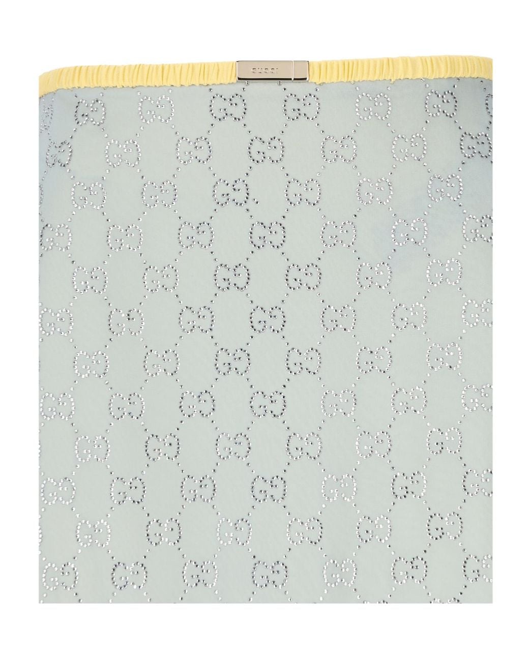 Gucci Gray Monogrammed Embellished Skirt
